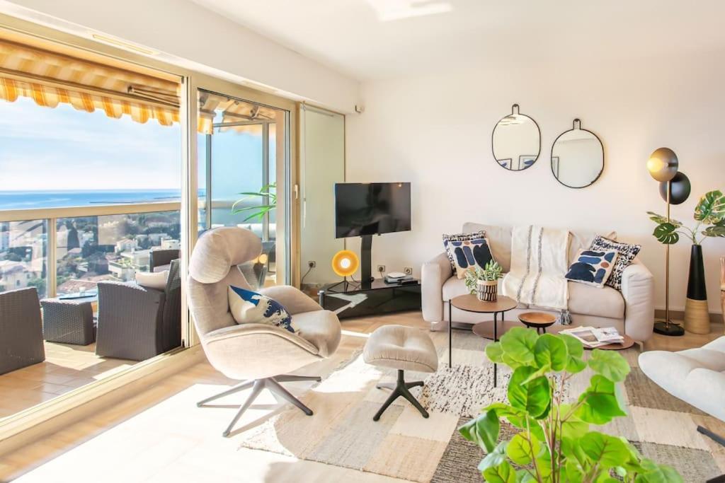 L11 Claire Fontaine Sea View 2 Bdr Ac Parking Swiming Pool * Nizza